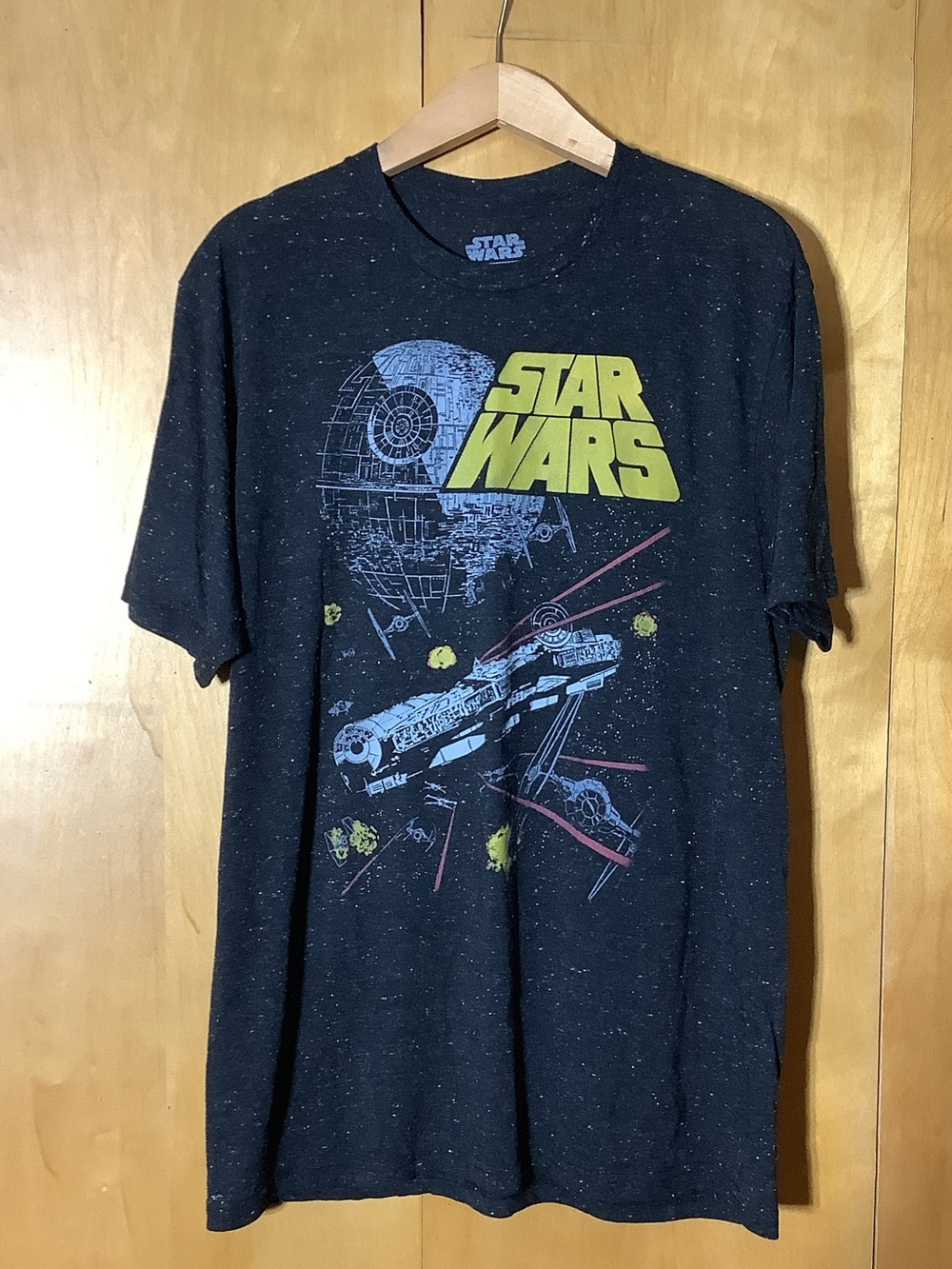 Star Wars black heathered Tshirt with graphics, size XL